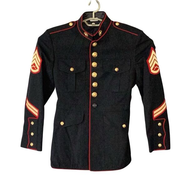 US Marine Corps USMC DSCP Lance Corporal Black Uniform Jacket Men’s 40S - Picture 1 of 10